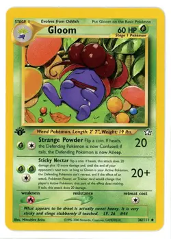 Gloom 36/111 1st Edition Neo Genesis Pokemon Card - Image 1