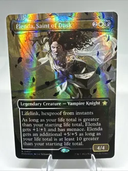 MTG Elenda, Saint of Dusk MANA FOIL (Borderless) **NM** Foundations (FDN) - Image 1