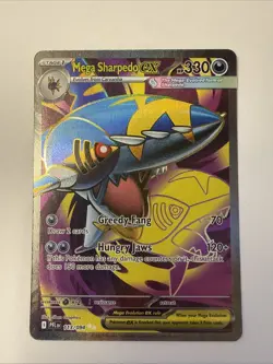 Mega Sharpedo EX 113/094 Ultra Rare 2025 Pokemon Phantasmal Flames Full Art NM - Image 1