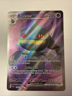 Banette EX 229/198 Ultra Rare 2023 Pokemon Scarlet & Violet Full Art Card NM - Image 1