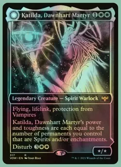 Mtg Magic katilda dawnhart martyr FOIL showcase ENGLISH martyre de cerf orient - Image 1