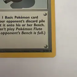 Pokemon TCG Pokemon Flute Base Set Uncommon 86/102 Regular English 1999 - Image 2