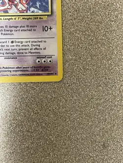 Mewtwo 10/102 Holo Rare Base Set Unlimited Pokemon -MODERATELY PLAYED- - Image 4