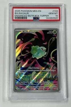 2025 POKEMON MEG EN MEGA EVOLUTION ENHANCED “With Stamp” #133 BULBASAUR PSA 10 - Image 1
