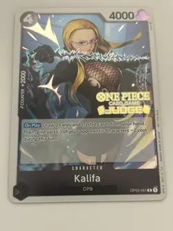 Kalifa (Judge Pack Vol. 2) OP03-081 One Piece Promotion Cards Foil - Image 1
