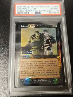 Magic MTG - Infernal Tutor RVR #326 Serial 33/500 PSA 10 Ravnica Remastered - Image 1