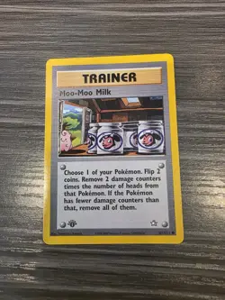 NM / MINT! Moo-Moo Milk 101/111 Common Neo Genesis Pokemon 1st Edition Card - Image 1