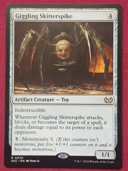 Magic The Gathering COMMANDER DUSKMOURN GIGGLING SKITTERSPIKE artifact card MTG - Image 1