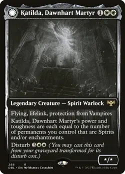 mtg magic Katilda, Dawnhart Martyr ENGLISH double feature program DBL martyre de - Image 1