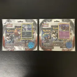 Pokemon TCG: Sun and Moon Burning Shadows 3 Pack Blister Meowth Cosmog 2x NFS - Image 1