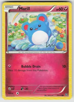 Marill 76/114 Common Steam Siege Pokemon Moderately Played - Image 1