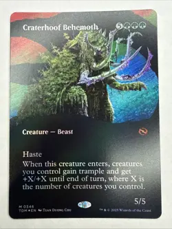 Craterhoof Behemoth (Borderless) Tarkir: Dragonstorm Foil NM - Image 1