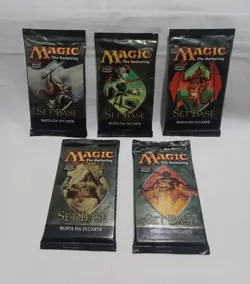 Mtg Magic 5 Bustine Nona Edizione Ninth Edition Art Set Completo Sealed Italiano - Image 1