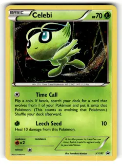 Celebi XY187 Promo XY Promo Holo Pokemon Moderately Played - Image 1