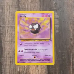 Gastly 33/62 Fossil Uncommon Regular Unlimited 50 HP Pokemon Card - Image 1