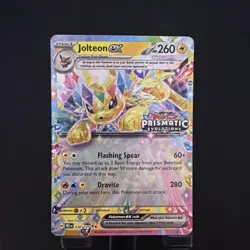 Pokemon Jolteon EX TCG Prismatic Evolutions Stamped Promo Card 030/131 - Image 1