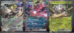 Lot of 3 EX Double Rare Holos - Durant, Yveltal & Melmetal - Pokemon TCG All NM - Image 1