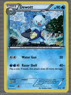 Pokemon TCG Dewott 5/12 McDonald's 2012 Holo Rare LP+ - Image 1