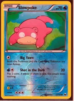 2012 POKEMON SLOWPOKE 23/108 DARK EXPLORERS - REVERSE HOLO- COMMON- NM/LP - Image 1