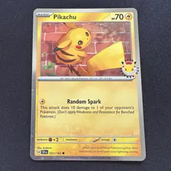 Pikachu 051 /162 - Stamped 2026 Pokemon Day 30th Anniversary Promo Cosmos Holo - Image 1