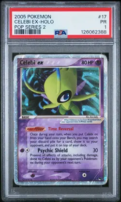 PSA 1 Celebi EX Pop Series 2 17/17 Holo Foil Rare 2005 Pokemon PR - Image 1