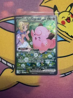 Pokemon TCG Lillie's Clefairy EX 184/159 Journey Together Illustration Rare NM - Image 1