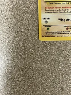 Aerodactyl 1/62 Holo Rare Fossil Pokemon Unlimited Holo -MODERATELY PLAYED- - Image 3