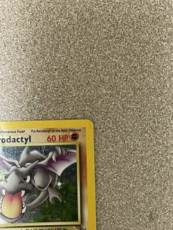 Aerodactyl 1/62 Holo Rare Fossil Pokemon Unlimited Holo -MODERATELY PLAYED- - Image 5