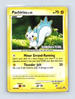 Pachirisu 035/130 Holo Promo Burger King Promos Pokemon Reverse Holo HP - Image 1