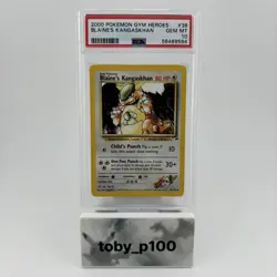 Pokemon Blaine’s Kangaskhan 36/132 2000 Gym Heroes #36 - POP 18 - PSA 10 - Image 1