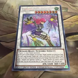 YUGIOH CYBER SLASH HARPIE LADY DLCS-EN148 SECRET LIMITED ED - Image 1