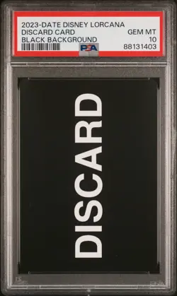 2023 Disney Lorcana Discard Bold Error Card PSA 10 GEM MINT Black Background - Image 1