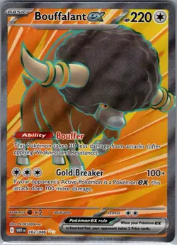 Bouffalant ex 162/086 SV: White Flare - Pokemon Card - NM - Image 1
