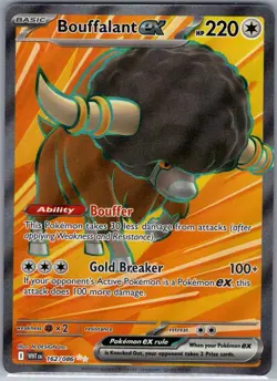 Bouffalant ex 162/086 SV: White Flare - Pokemon Card - NM - Image 1
