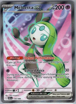 Meloetta ex 159/086 SV: Black Bolt - Pokemon Card - NM - Image 1