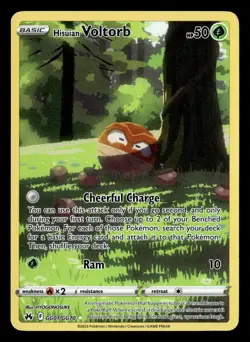 Hisuian Voltorb GG01/GG70 Holo Crown Zenith Galarian Gallery Pokemon Card - Image 2