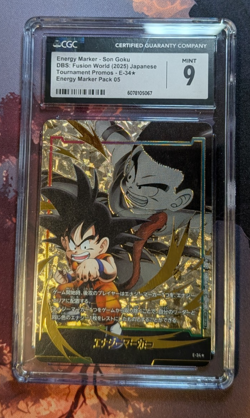 CGC 9 Dragon Ball Energy Marker Son Goku - Tournament Promo E-34 Card Japan - Image 1