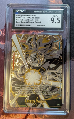 CGC 9.5 - Energy Marker Broly DBS Fusion World (E-041)- Card Case & Sleeve Set 4 - Image 1