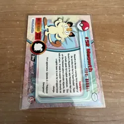 1999 Pokemon #52 Meowth Topps Series 1 - Image 2