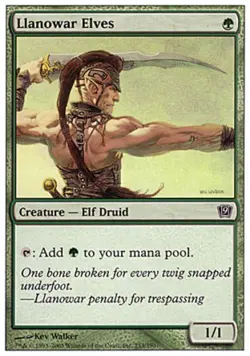 Llanowar Elves - Light Play MTG 9th Edition - Image 1