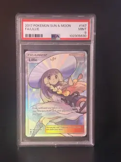 2017 POKEMON SUN & MOON BASE SET Lillie Full Art 147/149 - PSA 9 - Image 1