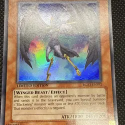 Blackwing - Shura the Blue Flame - RGBT-ENPP2 - Super Rare Yugioh NM - Image 4