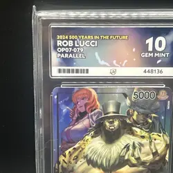 Rob Lucci OP07-079 Leader Alternate Art One Piece 500 Years in the Future ACE 10 - Image 2