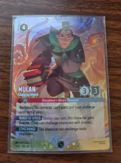 Disney Lorcana TCG Mulan, Charging Ahead Foil DLC Promo 3/C2 - Image 1