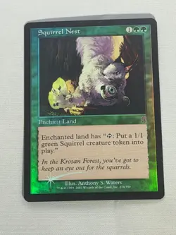 MTG FOIL Squirrel Nest Odyssey Magic the Gathering - Image 1
