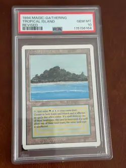 1994 Magic: The Gathering Revised Edition Tropical Island PSA 10 - Image 1