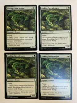 4x Baldur's Gate Lurking Green Dragon NM/M Magic The Gathering Mtg - Image 1