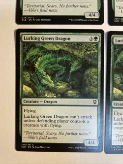 4x Baldur's Gate Lurking Green Dragon NM/M Magic The Gathering Mtg - Image 2