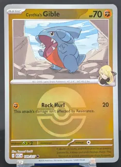 Pokemon Cynthia's Gible #109/217 English Ascended Heroes Reverse Holo Poke Ball - Image 1