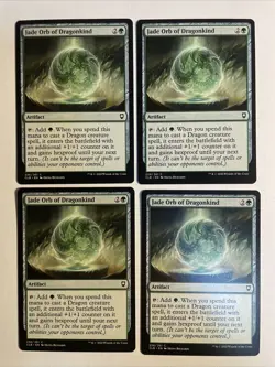 4x Baldur's Gate Jade Orb Of Dragonkind NM/M Magic The Gathering Mtg - Image 1
